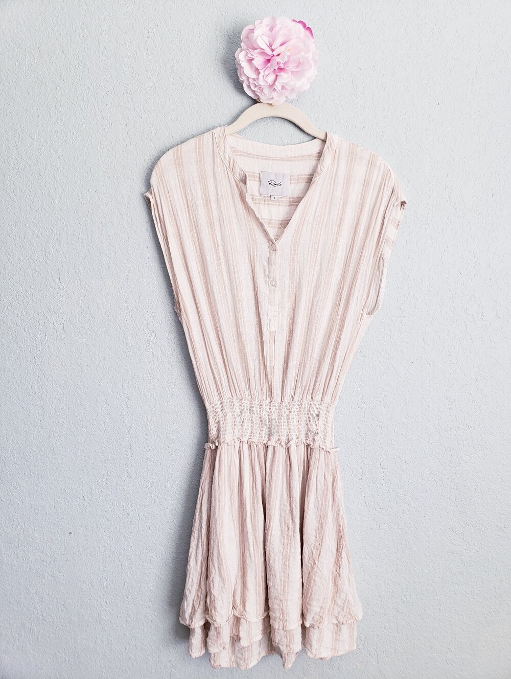 Rails Angelina Latte Striped Mini Dress